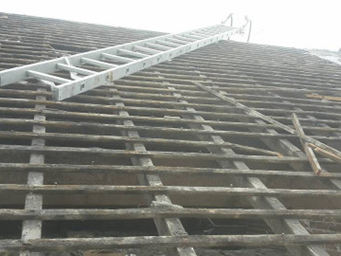 pitched re roof Leeds old tiles removed